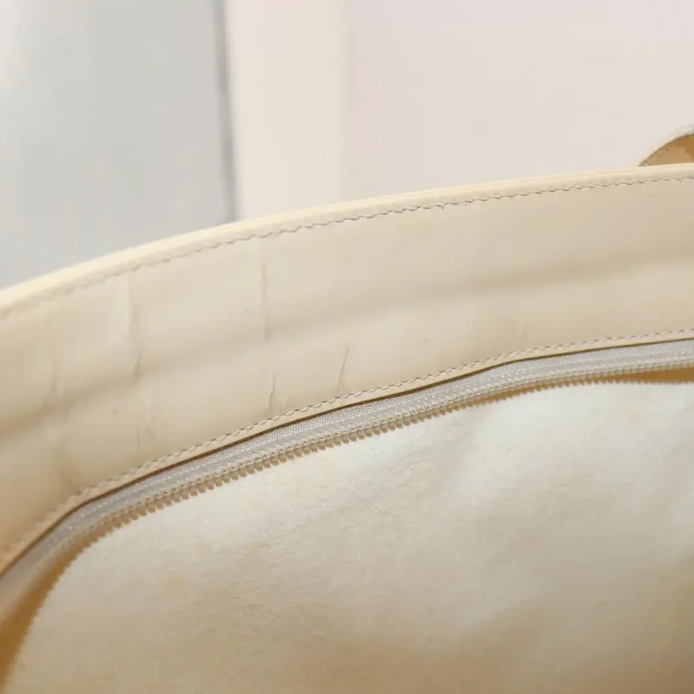 Vintage Gucci Smooth Leather Tote in Cream‎ – Rare Design, Beautiful Condition